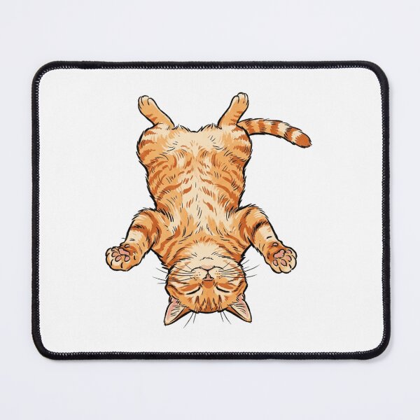 Item preview, Cute Orange Tabby Belly Up Graphic with Retro Typography designed and sold by mood-draftsman.