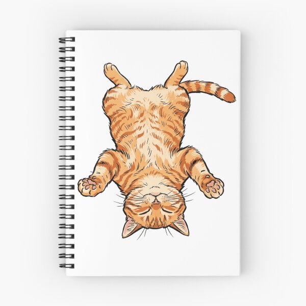 Item preview, Cute Orange Tabby Belly Up Graphic with Retro Typography designed and sold by mood-draftsman.