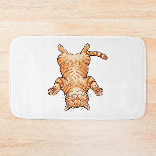 Item preview, Cute Orange Tabby Belly Up Graphic with Retro Typography designed and sold by mood-draftsman.
