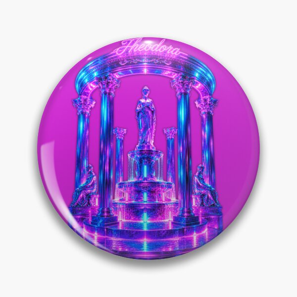 Item preview, Vaporwave Neon Antiquity Pavilion - Theodora Cyberpunk Temple  designed and sold by A E S T H E T A T A G.