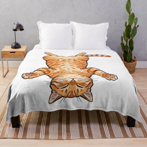 Item preview, Cute Orange Tabby Belly Up Graphic with Retro Typography designed and sold by mood-draftsman.