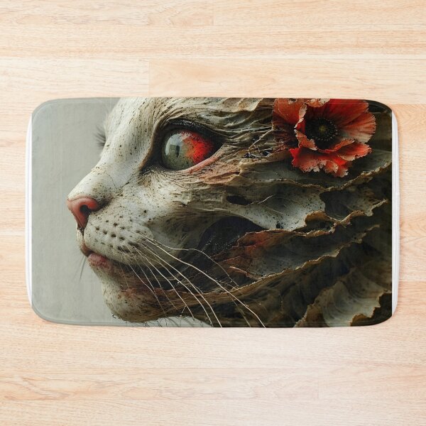 Item preview, The Feline Guardian – Surreal Fantasy Cat Art Print designed and sold by UrbanTempleArt.