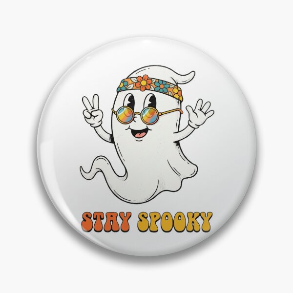 Item preview, Stay Spooky - Groovy Retro Hippie Ghost designed and sold by AOG-DESIGNS.
