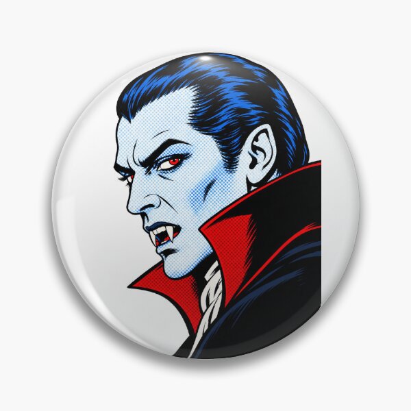 Item preview, Retro Pop Art Dracula Vampire – Vintage Halloween Gothic Horror Comic Art Portrait designed and sold by WolfmanProphecy.