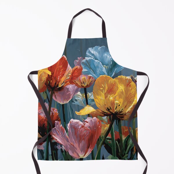 Item preview, Bright Rainbow Tulips Painting Cheerful Floral Print designed and sold by AutoPopStudio.