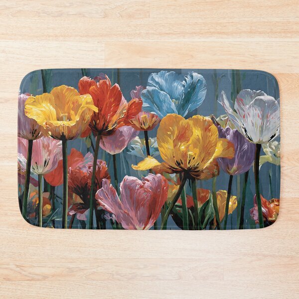 Item preview, Bright Rainbow Tulips Painting Cheerful Floral Print designed and sold by AutoPopStudio.