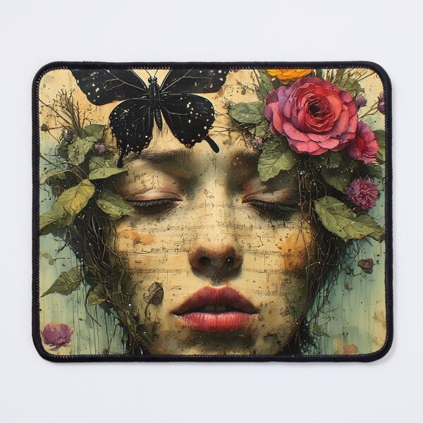 Item preview, Magical Garden Goddess Butterfly Portrait designed and sold by UrbanTempleArt.