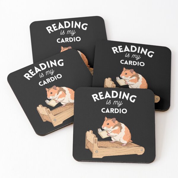 Item preview, Reading Is My Cardio Funny Hamster Treadmill Bookworm designed and sold by Jacob Zubek.