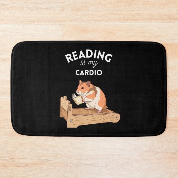 Item preview, Reading Is My Cardio Funny Hamster Treadmill Bookworm designed and sold by Jacob Zubek.