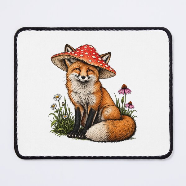 Item preview, Fox in a Mushroom Hat – Whimsical Woodland Illustration designed and sold by Kristina Gale.