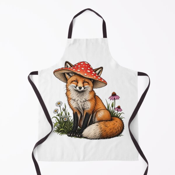 Item preview, Fox in a Mushroom Hat – Whimsical Woodland Illustration designed and sold by Kristina Gale.