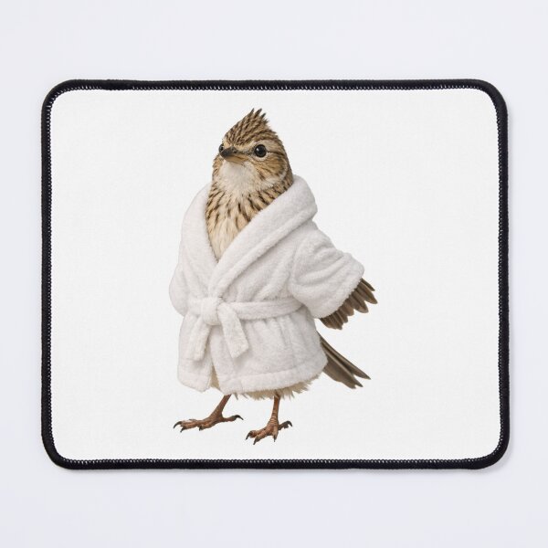 Item preview, Cozy Skylark in a Bathrobe designed and sold by Sillytoe.