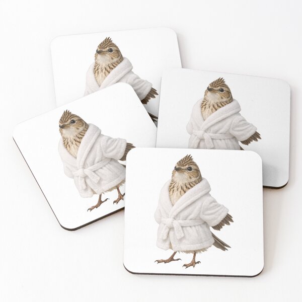 Item preview, Cozy Skylark in a Bathrobe designed and sold by Sillytoe.