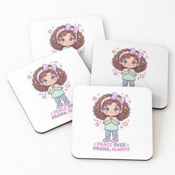 Item preview, Peace Over Drama Always Sticker | Boundaries Aesthetic Sticker | Kawaii Calm Girl Sticker designed and sold by HOODYBUDSTYLES.