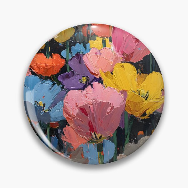 Aperçu de l'œuvre Peinture de tulipes luxuriantes, décoration murale botanique naturelle créée et vendue par AutoPopStudio.