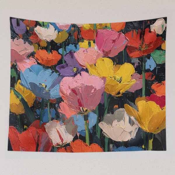 Item preview, Lush Tulips Painting Nature Botanical Wall Décor designed and sold by AutoPopStudio.