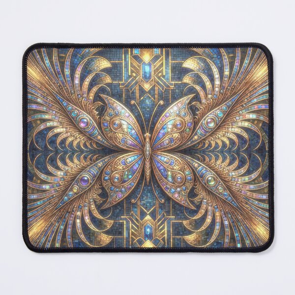 Item preview, Art Deco Mosaic Golden Butterfly designed and sold by Frackxion.