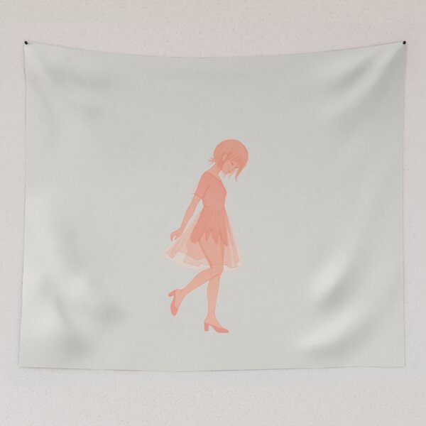 Item preview, Minimalist Pastel Anime Girl Peach Aesthetic Graphic designed and sold by ERODED SELF.