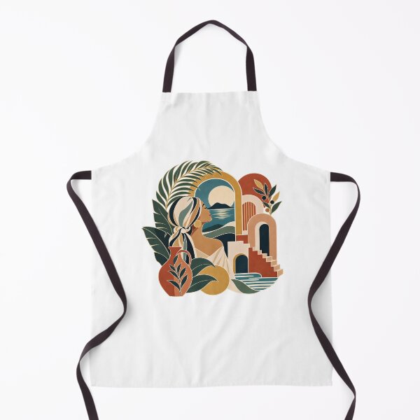 Item preview, Mediterranean Woman Abstract Landscape designed and sold by RetroPop23.