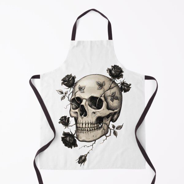Item preview, Gothic Skull with Black Roses and Thorns designed and sold by Zeroserio.