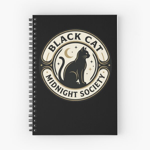Item preview, Black Cat Midnight Society Vintage Witchy Pentacle Tarot Crest designed and sold by mood-draftsman.