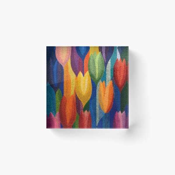 Item preview, Exotic Tulips Artwork Unique Colorful Painting designed and sold by AutoPopStudio.