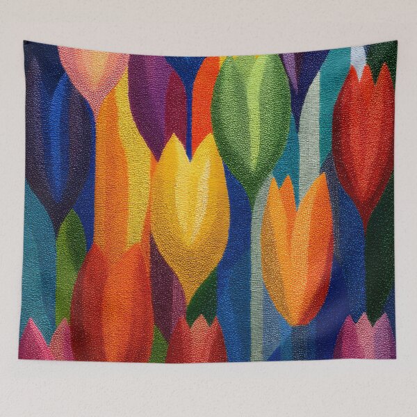 Item preview, Exotic Tulips Artwork Unique Colorful Painting designed and sold by AutoPopStudio.