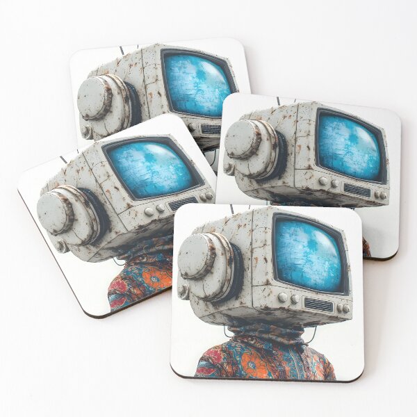 Item preview, Vintage Blue Television Head designed and sold by UrbanTempleArt.