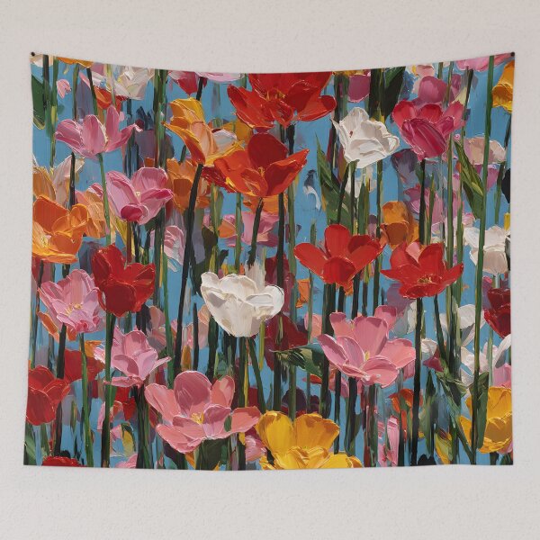 Item preview, Artistic Watercolor Tulips Painting Flower Print designed and sold by AutoPopStudio.