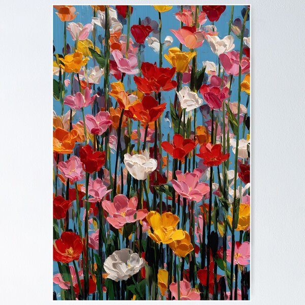 Item preview, Artistic Watercolor Tulips Painting Flower Print designed and sold by AutoPopStudio.