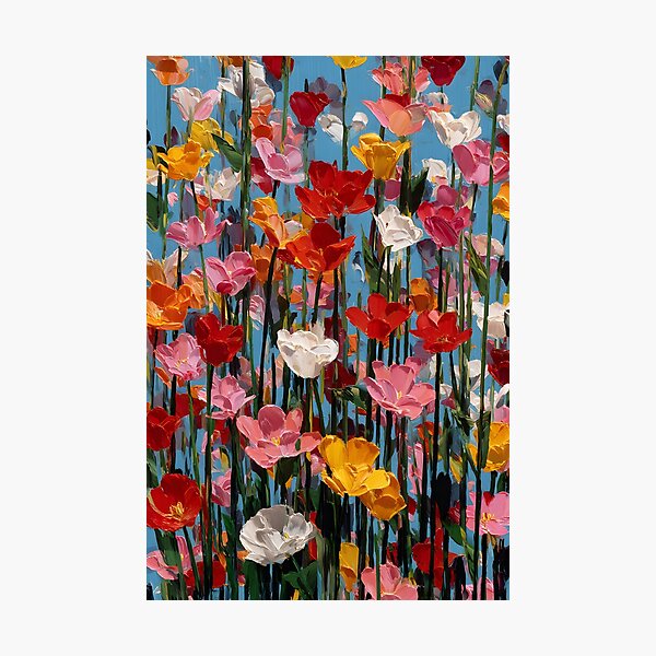 Item preview, Artistic Watercolor Tulips Painting Flower Print designed and sold by AutoPopStudio.