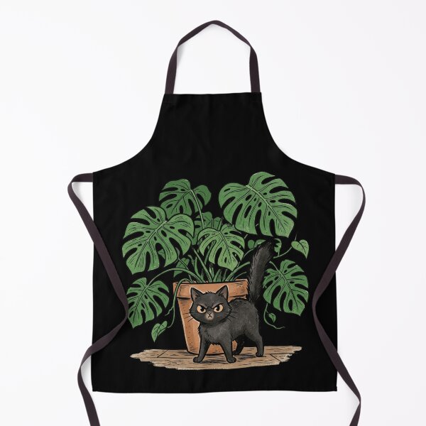 Item preview, Funny Angry Black Cat Monstera Plant Overseer Graphic designed and sold by mood-draftsman.