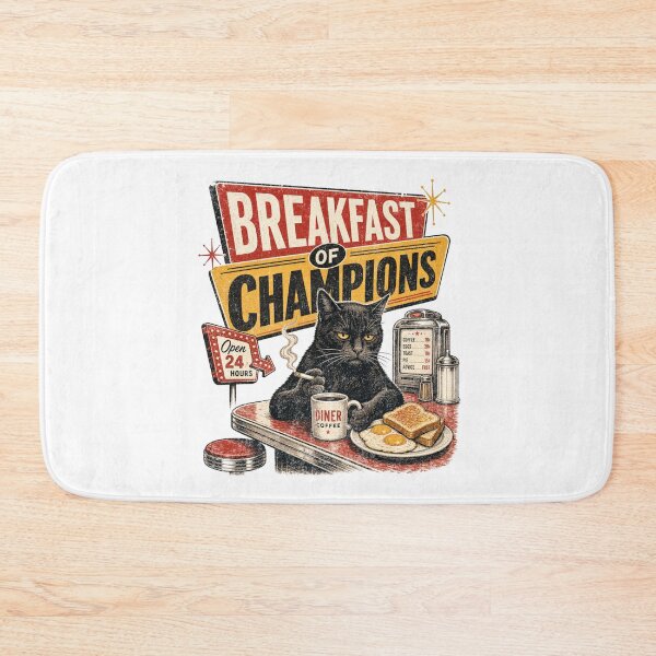 Item preview, Vintage Black Cat Coffee Diner Breakfast designed and sold by Nacho Average Designs.