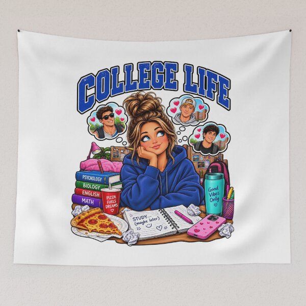 Item preview, Funny College Dorm Life Chaos Psychology Biology Sociology University Student Survival designed and sold by FunMugsAndMore .