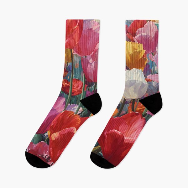 Item preview, Decorative Tulips Painting Contemporary Floral Design designed and sold by AutoPopStudio.