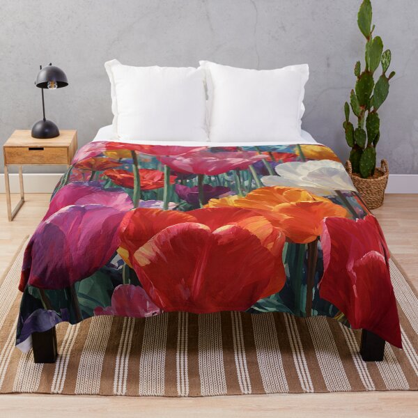 Item preview, Decorative Tulips Painting Contemporary Floral Design designed and sold by AutoPopStudio.