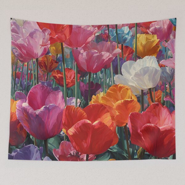 Item preview, Decorative Tulips Painting Contemporary Floral Design designed and sold by AutoPopStudio.