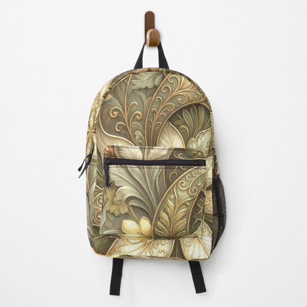 Item preview, Golden Filigree Baroque Floral Wallpaper Design designed and sold by Frackxion.