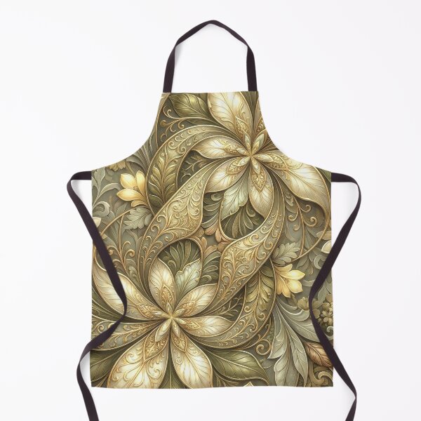 Item preview, Golden Filigree Baroque Floral Wallpaper Design designed and sold by Frackxion.