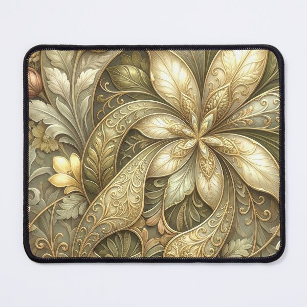 Item preview, Golden Filigree Baroque Floral Wallpaper Design designed and sold by Frackxion.