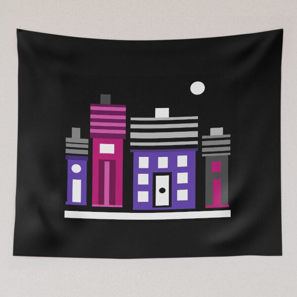 Item preview, Colorful Geometric Cityscape designed and sold by Elaine M Hayward .