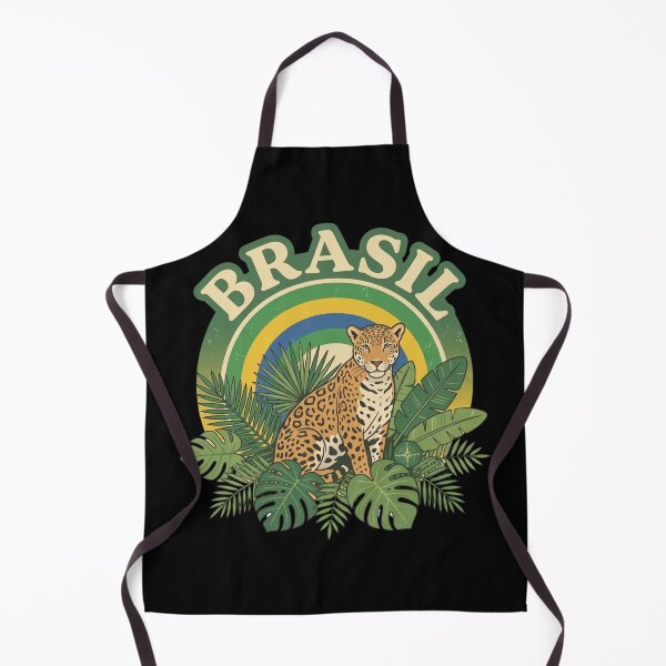 Item preview, Brazil Retro Travel Sticker - Jaguar & Tropical Leaves designed and sold by DanniJordan.