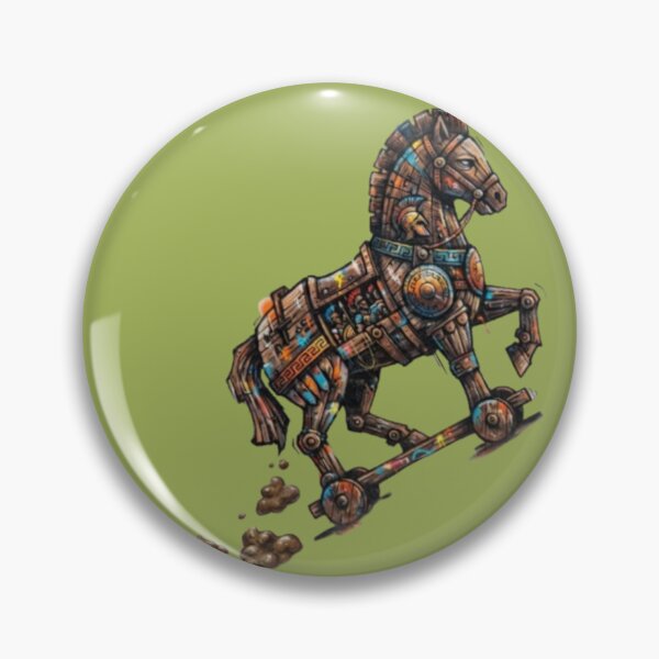Item preview, Funny Trojan Horse Pooping History Humor Art designed and sold by AfresStudio.