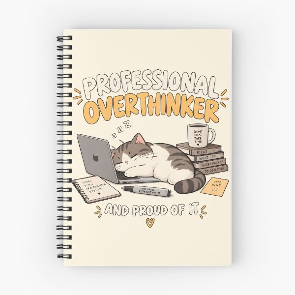 Item preview, Professional Overthinker Cat designed and sold by Stikaro.