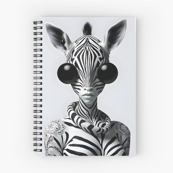 Item preview, Black and White Funky Rebel Zebra Portrait  designed and sold by UrbanTempleArt.