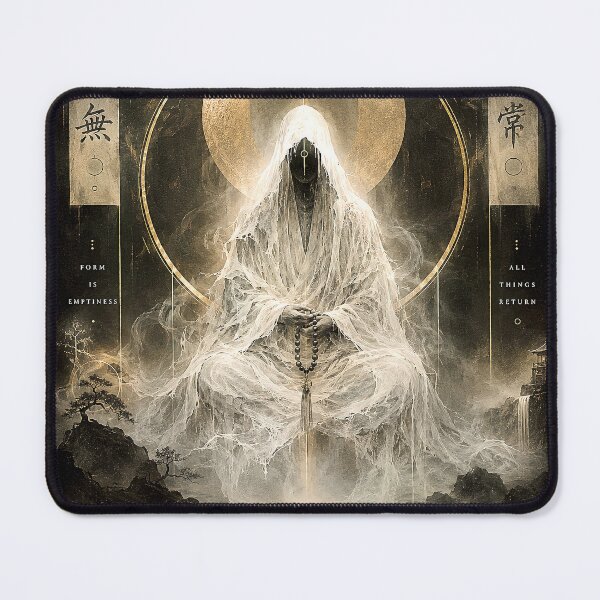 Item preview, Ghost Monk Meditation – Mystical Buddhist Spiritual Art designed and sold by SacredLensV.