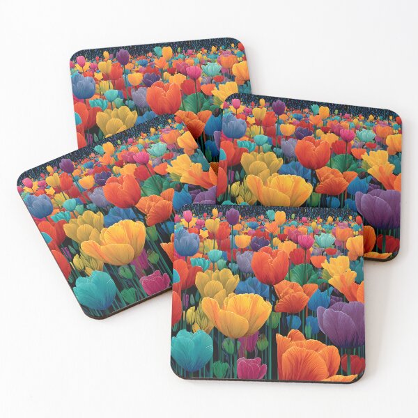 Item preview, Wild Tulips Painting Rustic Country Garden Artwork designed and sold by AutoPopStudio.