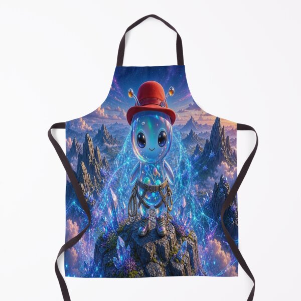 Item preview, Medanix the Adventurer: Cute Alien Climber on Crystal Mountain designed and sold by Breezes-of-Ida.