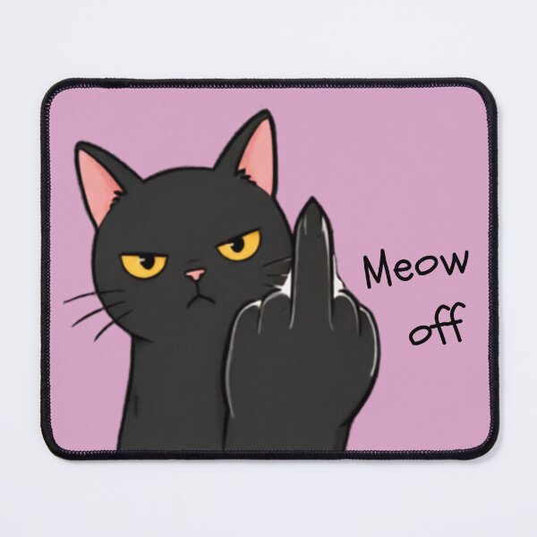 Item preview, Angry Black Cat Middle Finger designed and sold by zmsl.