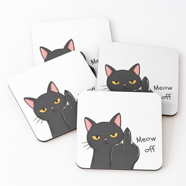 Item preview, Angry Black Cat Middle Finger designed and sold by zmsl.